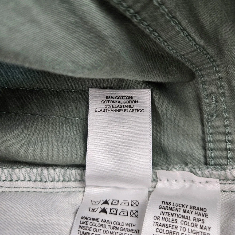 $99 Lucky Brand 223 Straight Leg Pants Mens 34x30 Green Casual Chino Trousers